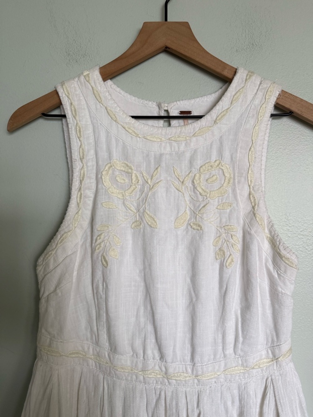 Free People Birds of a Feather White & Cream Embroidered Dress - Picture 6 of 11